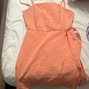 Altered state Peach Sleeveless Wrap Dress